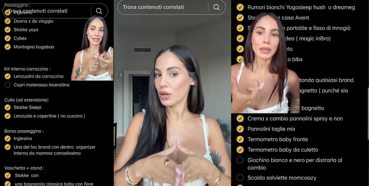 Giulia De Lellis prepara la borsa per il parto e… risponde (a tono!) su Tony Effe agli hater Giulia De Lellis prepara la borsa per il parto e… risponde (a tono!) su Tony Effe agli hater
